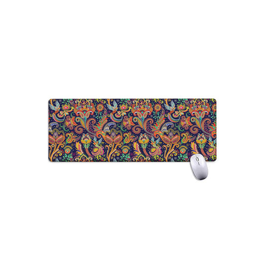 Colorful Indian Paisley Pattern Print Extended Mouse Pad