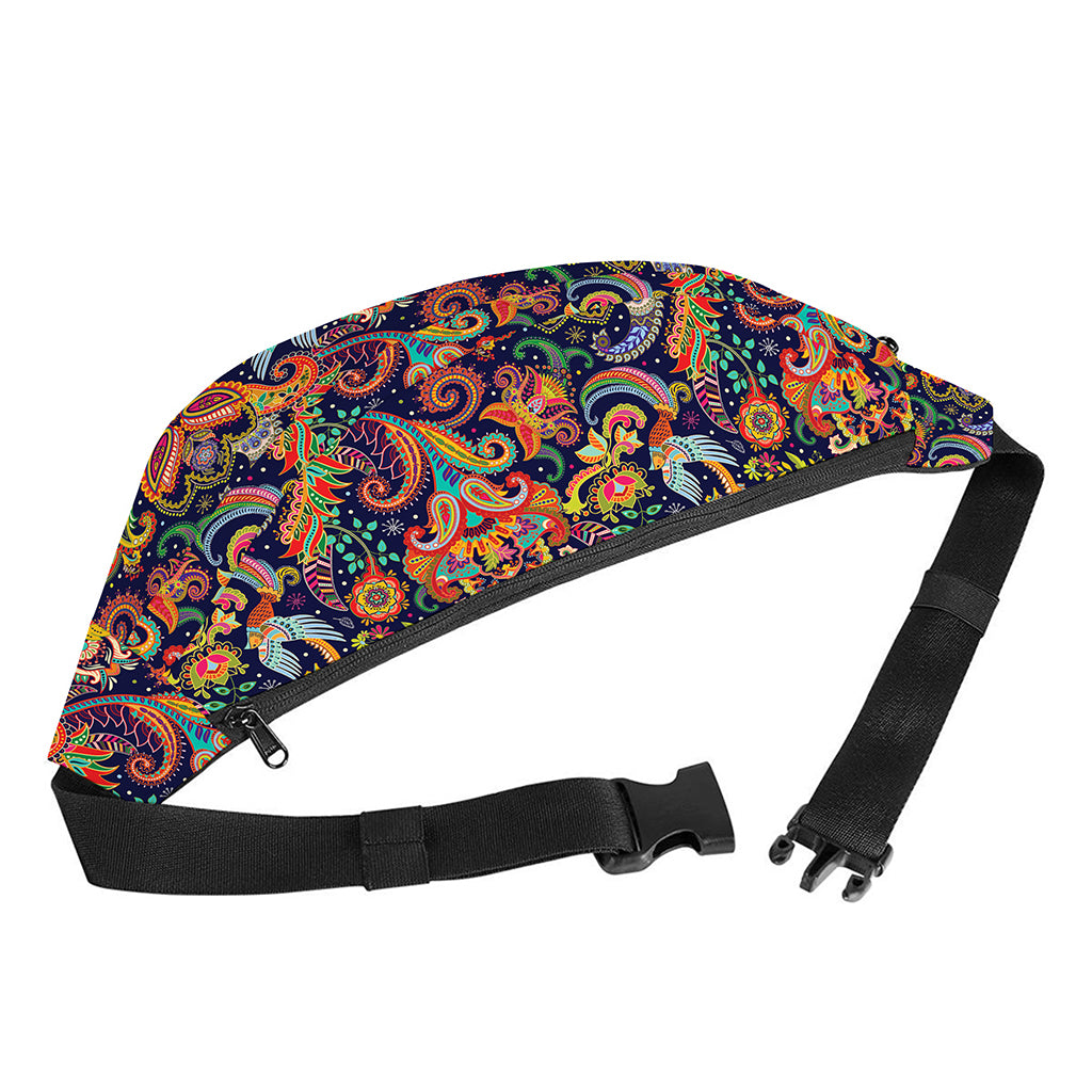 Colorful Indian Paisley Pattern Print Fanny Pack