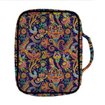 Colorful Indian Paisley Pattern Print Front Pocket Bible Bag