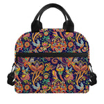 Colorful Indian Paisley Pattern Print Insulated Lunch Bag