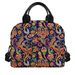 Colorful Indian Paisley Pattern Print Insulated Lunch Bag