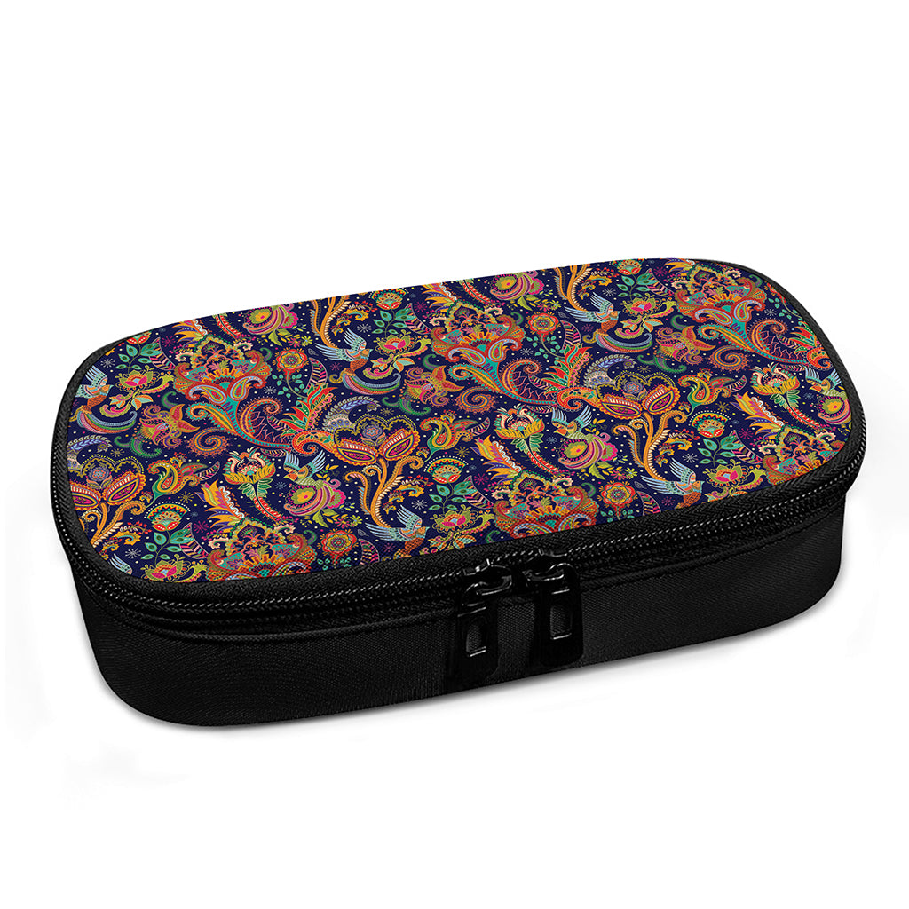 Colorful Indian Paisley Pattern Print Insulin Cooler Travel Case