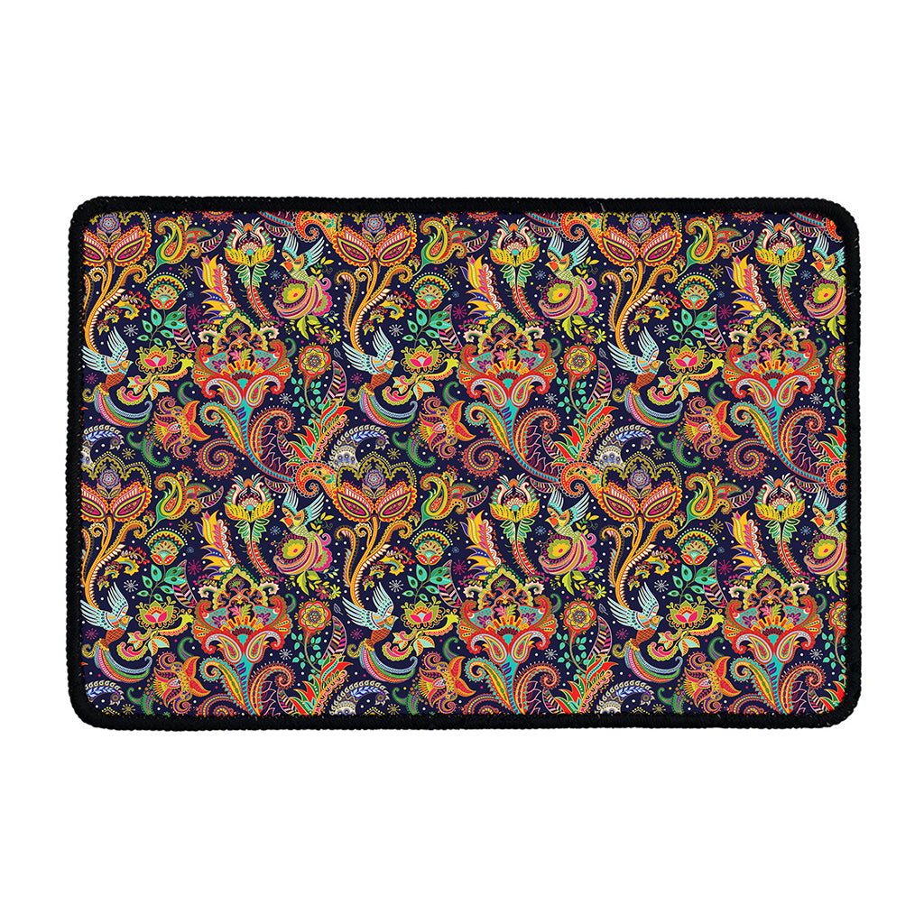 Colorful Indian Paisley Pattern Print Kitchen Mat