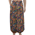 Colorful Indian Paisley Pattern Print Lantern Pants