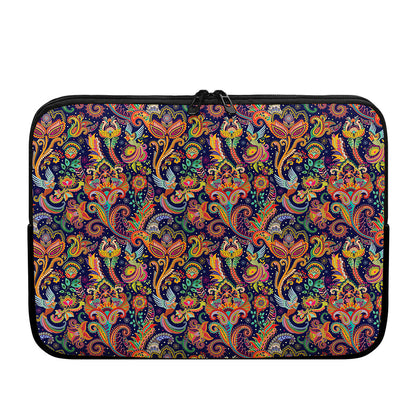 Colorful Indian Paisley Pattern Print Laptop Sleeve