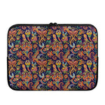 Colorful Indian Paisley Pattern Print Laptop Sleeve