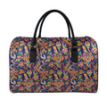 Colorful Indian Paisley Pattern Print Leather Duffel Bag