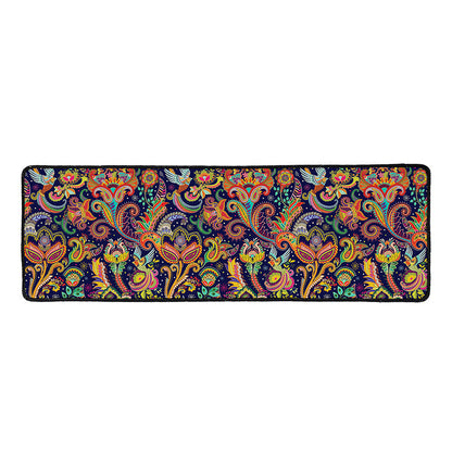 Colorful Indian Paisley Pattern Print Long Kitchen Mat