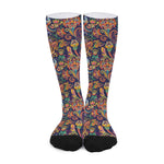 Colorful Indian Paisley Pattern Print Long Socks