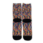 Colorful Indian Paisley Pattern Print Long Socks