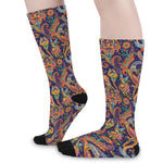 Colorful Indian Paisley Pattern Print Long Socks