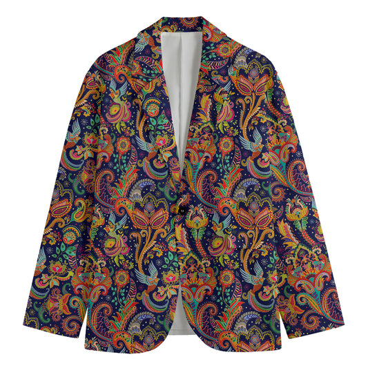 Colorful Indian Paisley Pattern Print Men's Blazer