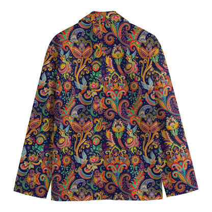 Colorful Indian Paisley Pattern Print Men's Blazer