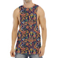 Colorful Indian Paisley Pattern Print Men's Muscle Tank Top