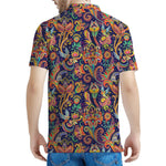 Colorful Indian Paisley Pattern Print Men's Polo Shirt