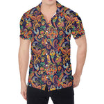 Colorful Indian Paisley Pattern Print Men's Shirt