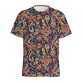 Colorful Indian Paisley Pattern Print Men's Athletic T-Shirt