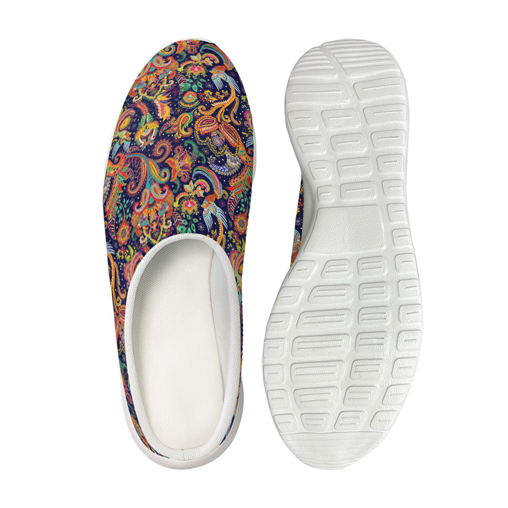 Colorful Indian Paisley Pattern Print Mesh Casual Shoes
