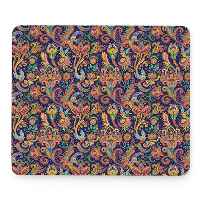 Colorful Indian Paisley Pattern Print Mouse Pad