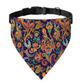 Colorful Indian Paisley Pattern Print Over The Collar Dog Bandana