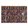 Colorful Indian Paisley Pattern Print Placemat