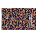 Colorful Indian Paisley Pattern Print Placemat
