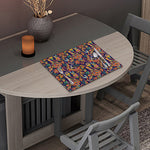 Colorful Indian Paisley Pattern Print Placemat