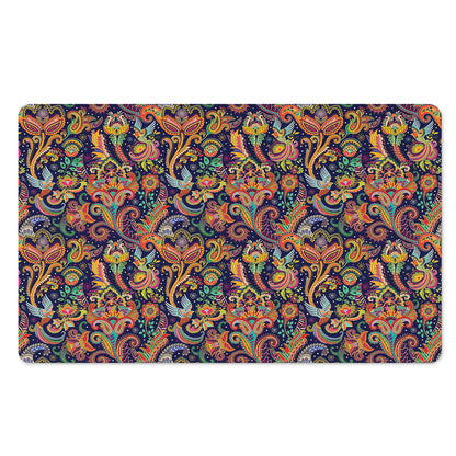 Colorful Indian Paisley Pattern Print Polyester Doormat