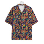 Colorful Indian Paisley Pattern Print Rayon Hawaiian Shirt