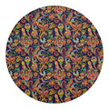Colorful Indian Paisley Pattern Print Round Blanket