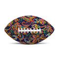 Colorful Indian Paisley Pattern Print Rugby Ball