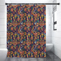 Colorful Indian Paisley Pattern Print Shower Curtain