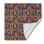 Colorful Indian Paisley Pattern Print Silk Bandana