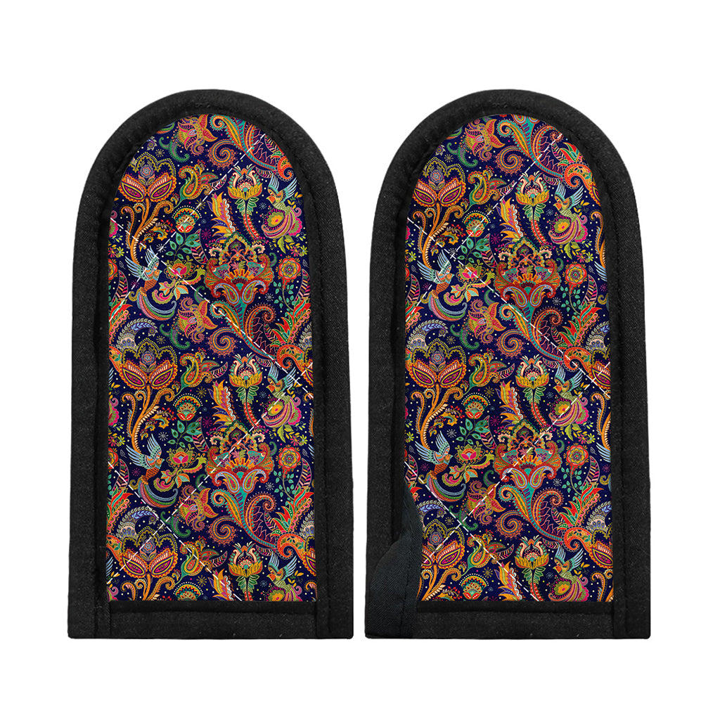 Colorful Indian Paisley Pattern Print Skillet Handle Cover
