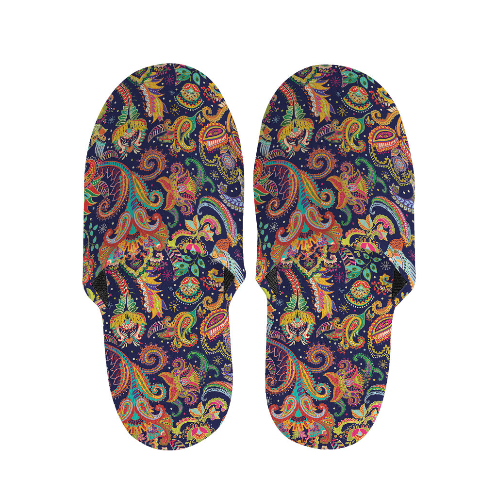 Colorful Indian Paisley Pattern Print Slippers