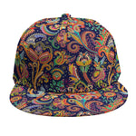 Colorful Indian Paisley Pattern Print Snapback Cap