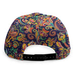 Colorful Indian Paisley Pattern Print Snapback Cap