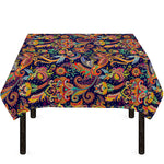 Colorful Indian Paisley Pattern Print Tablecloth