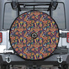 Colorful Indian Paisley Pattern Print Tire Cover With Camera Hole