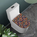 Colorful Indian Paisley Pattern Print Toilet Lid Cover