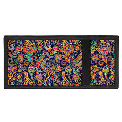 Colorful Indian Paisley Pattern Print Trifold Wallet