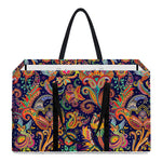 Colorful Indian Paisley Pattern Print Utility Tote Bag