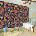 Colorful Indian Paisley Pattern Print Wall Sticker