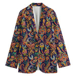 Colorful Indian Paisley Pattern Print Women's Blazer
