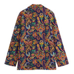 Colorful Indian Paisley Pattern Print Women's Blazer