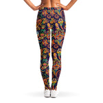 Colorful Indian Paisley Pattern Print Women's Leggings