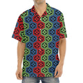 Colorful Japanese Flower Pattern Print Aloha Shirt