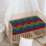 Colorful Japanese Flower Pattern Print Baby Crib Sheet