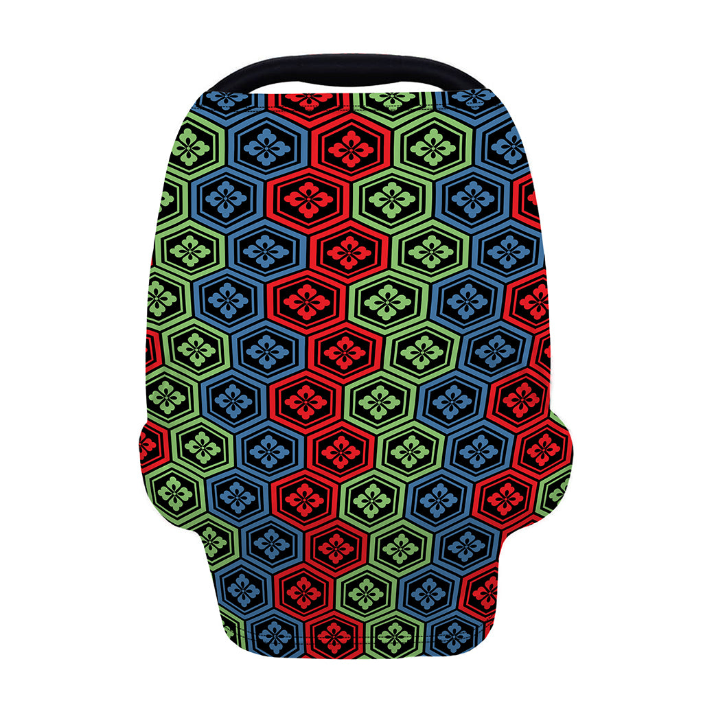 Colorful Japanese Flower Pattern Print Baby Seat Cover