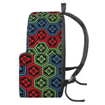 Colorful Japanese Flower Pattern Print Backpack